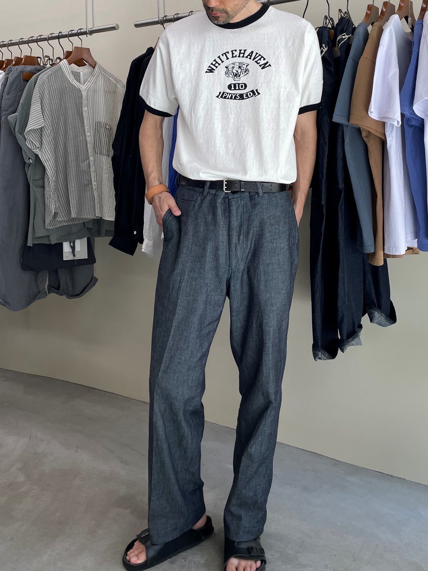 DUBBLE WORKS SS リンガープリントTシャツ /DUBBLE WORKS SS ringer printed Tee