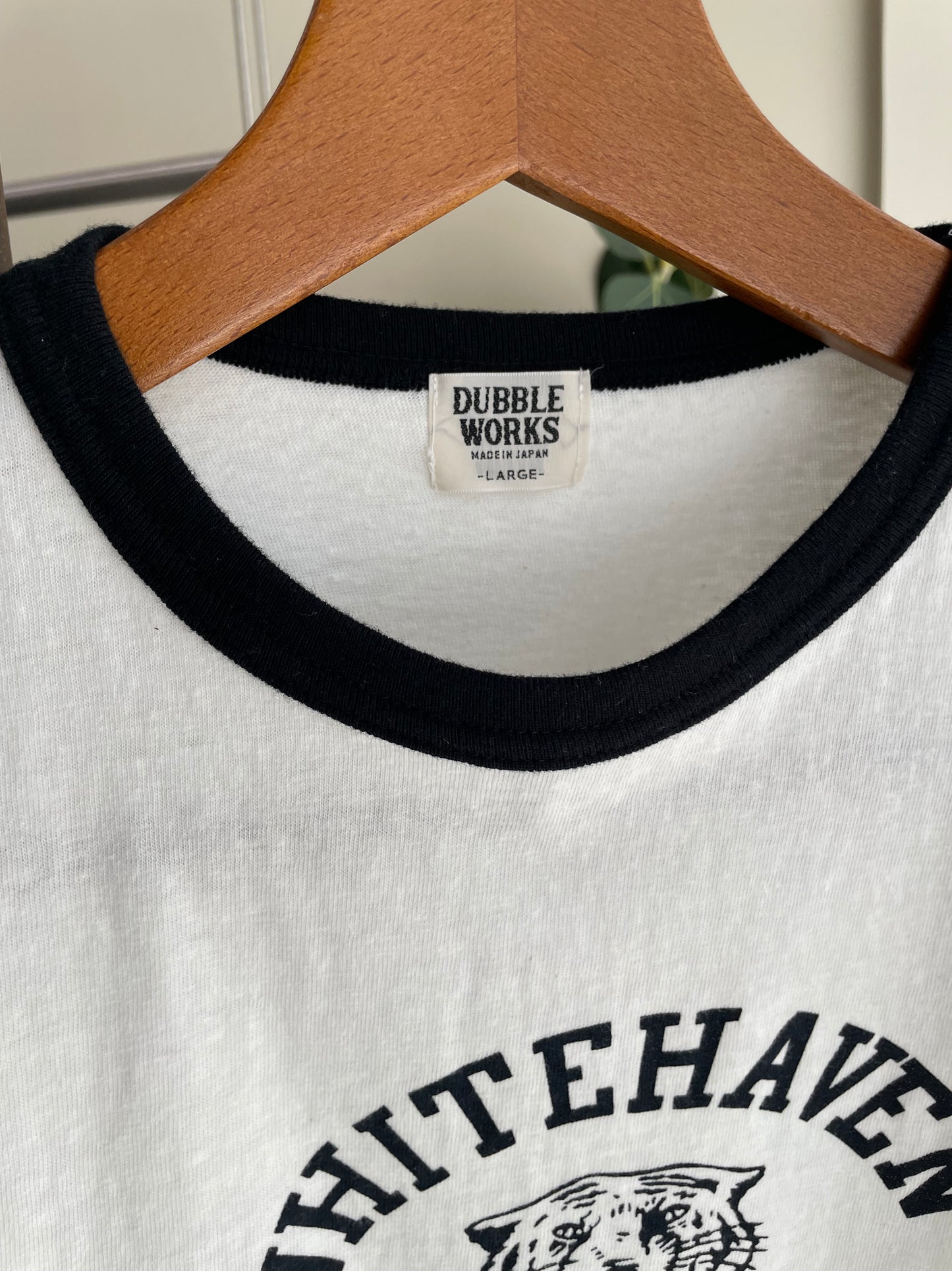 DUBBLE WORKS SS リンガープリントTシャツ /DUBBLE WORKS  SS ringer printed Tee