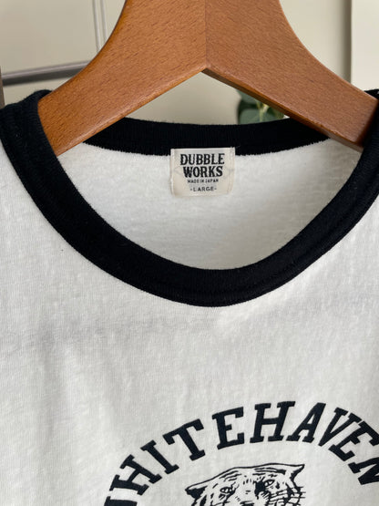 DUBBLE WORKS SS リンガープリントTシャツ /DUBBLE WORKS  SS ringer printed Tee