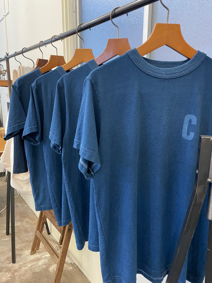 CDP インディゴショートスリーブスタンプTシャツ / CDP Indigo short sleeves stamp T-shirt