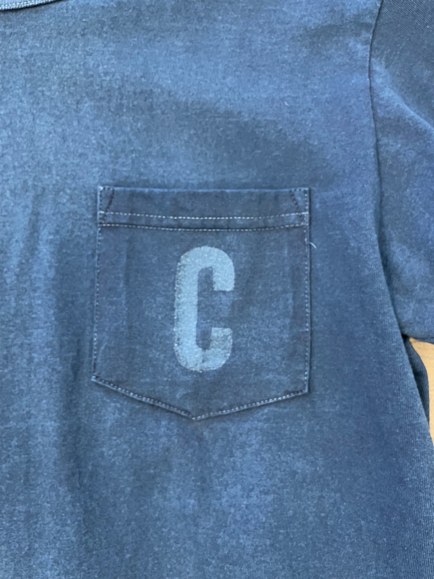 CDP インディゴショートスリーブスタンプポケットTシャツ / CDP Indigo short sleeves stamp pocket T-shirt