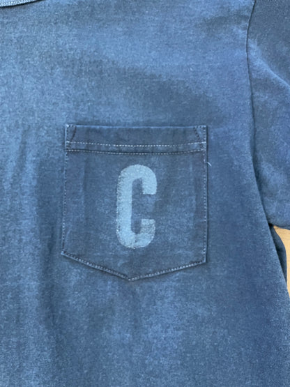 CDP インディゴショートスリーブスタンプポケットTシャツ / CDP Indigo short sleeves stamp pocket T-shirt