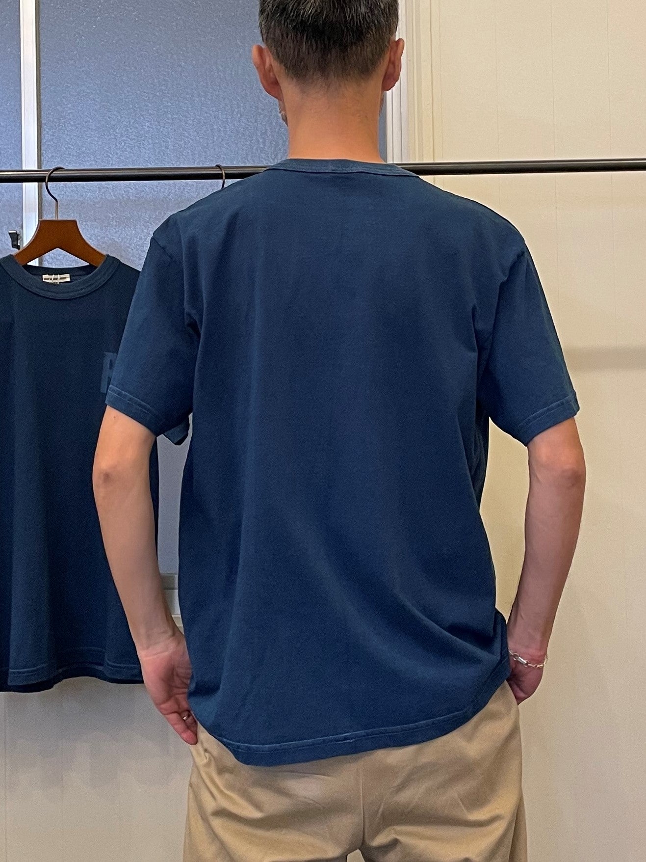 CDP インディゴショートスリーブスタンプポケットTシャツ / CDP Indigo short sleeves stamp pocket T-shirt