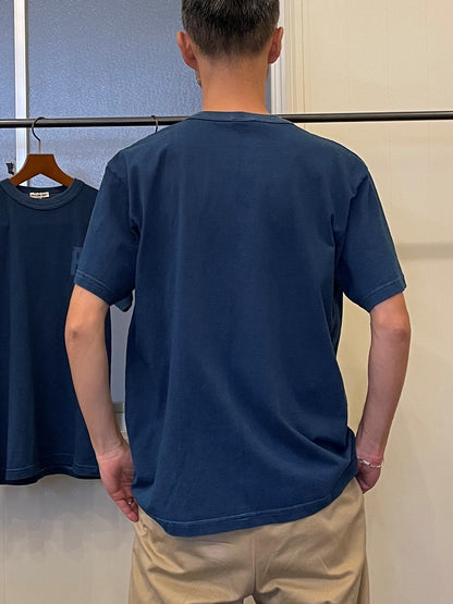 CDP インディゴショートスリーブスタンプポケットTシャツ / CDP Indigo short sleeves stamp pocket T-shirt