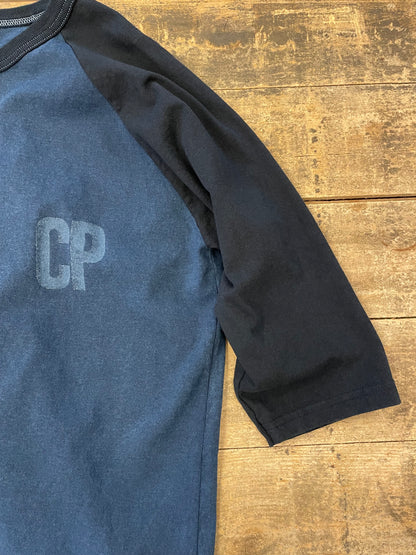 CDP インディゴクオータースリーブベイスボールスタンプTシャツ / CDP Indigo quarter sleeves baseball stamp T-shirt