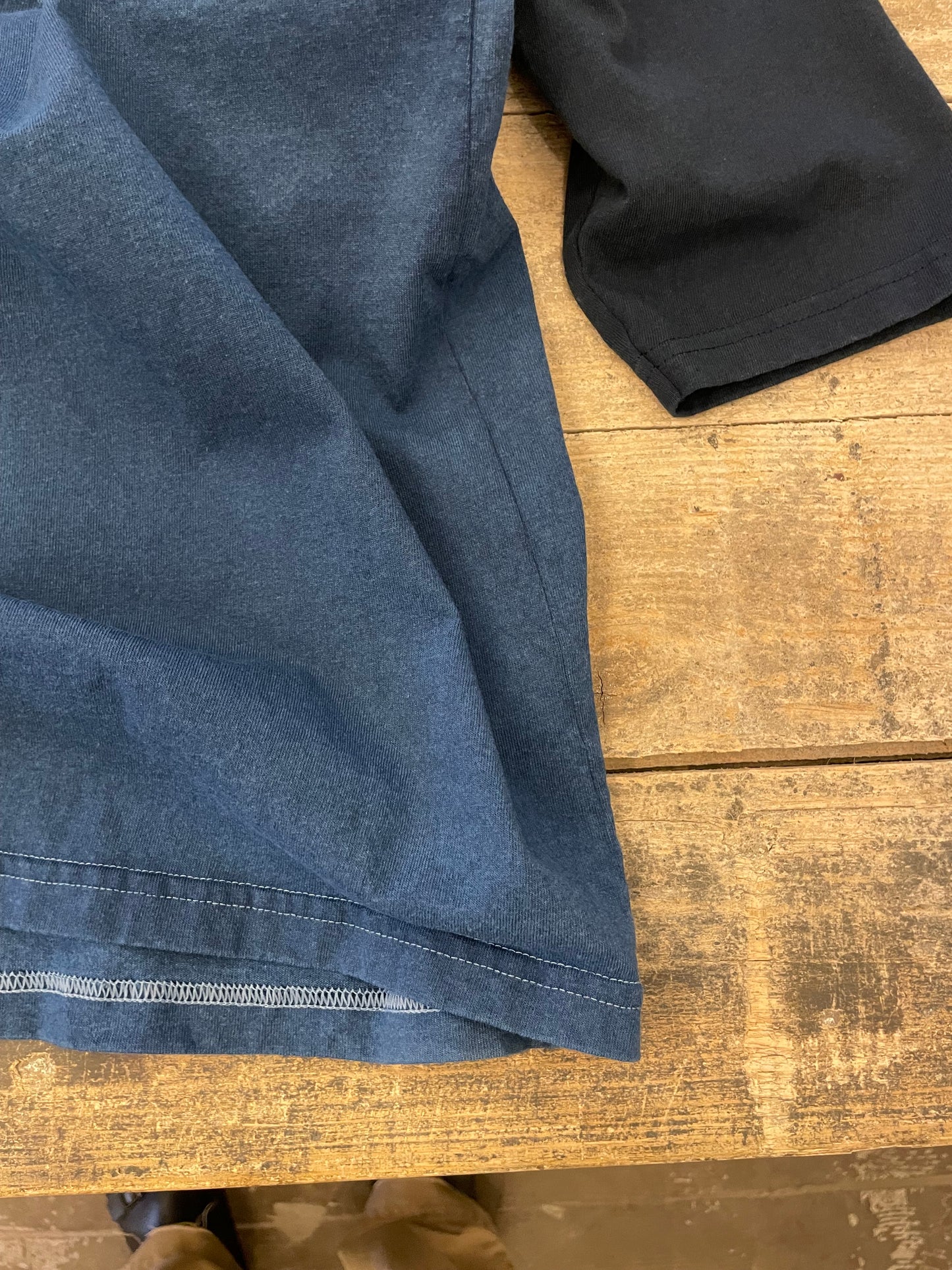 CDP インディゴクオータースリーブベイスボールスタンプTシャツ / CDP Indigo quarter sleeves baseball stamp T-shirt