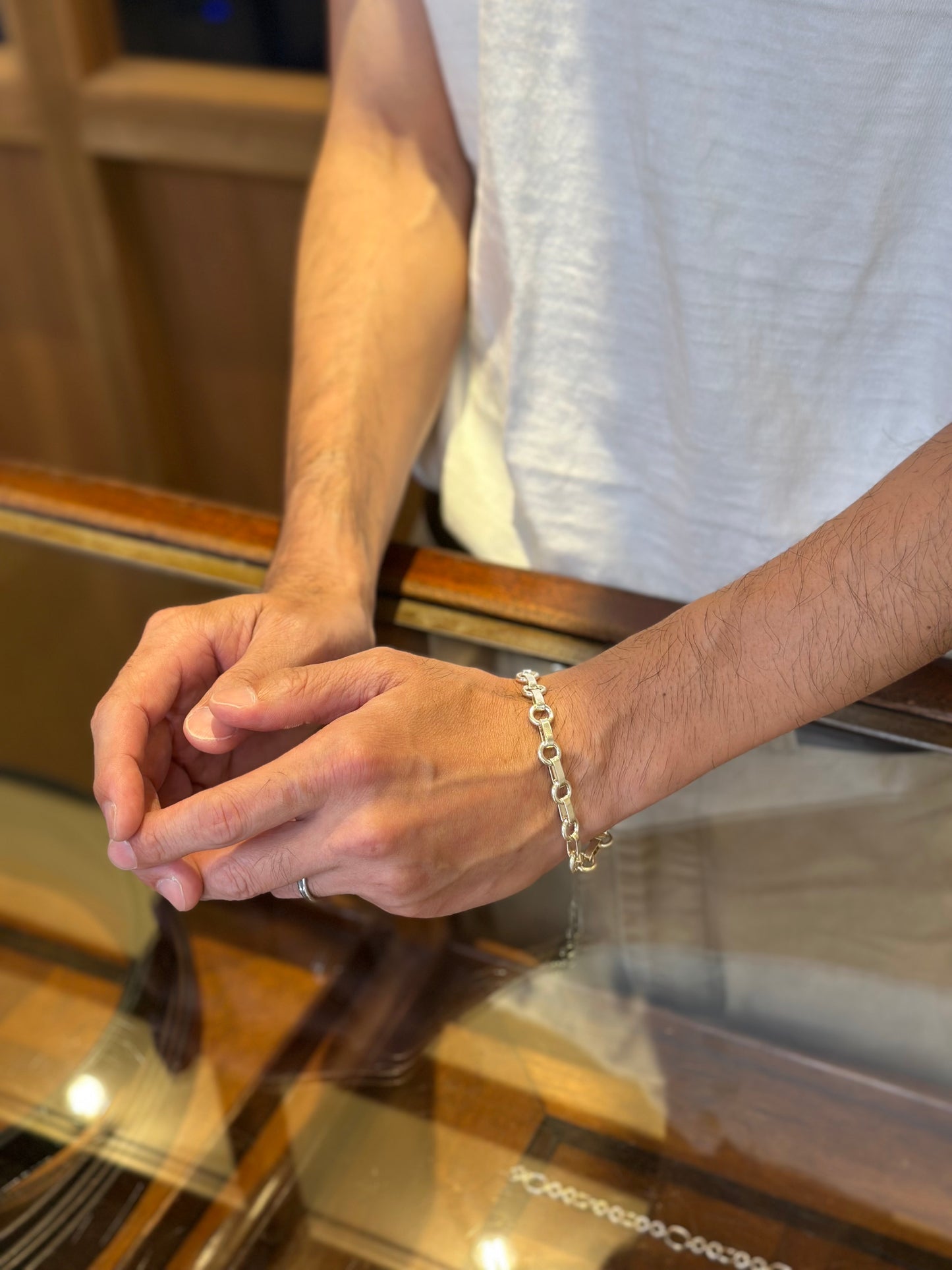 アンティークシルバーブレスレット メキシコ/ Antique silver Bracelet Mexico